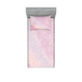 thumbnail image 1 of Ambesonne Modern Fitted Sheet & Pillow Sham Set, Abstract Disco Ball Pattern, Twin, Pale Pink Pale Pink, 1 of 2