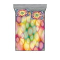 thumbnail image 1 of Ambesonne Modern Fitted Sheet & Pillow Sham Set, Balls Circular Hoop, Full, Multicolor, 1 of 3