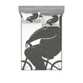 thumbnail image 1 of Ambesonne Modern Fitted Sheet & Pillow Sham Set, Bike Humor Hipster Bear, Full, Grey, 1 of 2