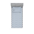 thumbnail image 1 of Ambesonne Modern Fitted Sheet & Pillow Sham Set, Complex Circular Shapes, Twin, Slate Blue Blue White, 1 of 2