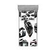 thumbnail image 1 of Ambesonne Modern Fitted Sheet & Pillow Sham Set, Contemporary Sport Cars Art, Twin, Pale Sage Green White, 1 of 2