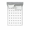 thumbnail image 1 of Ambesonne Modern Fitted Sheet & Pillow Sham Set, Crowns Dots, Queen, Black White, 1 of 2