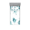 thumbnail image 1 of Ambesonne Modern Fitted Sheet & Pillow Sham Set, Crystal Like Diamonds, Twinxl, Teal Turquoise White, 1 of 2
