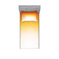 thumbnail image 1 of Ambesonne Modern Fitted Sheet & Pillow Sham Set, Digital Retro Triangle, Twin, Orange Yellow Cream, 1 of 2