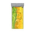 thumbnail image 1 of Ambesonne Modern Fitted Sheet & Pillow Sham Set, Flower Swirls Branches, Twinxl, Pale Green Marigold, 1 of 2
