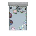 thumbnail image 1 of Ambesonne Modern Fitted Sheet & Pillow Sham Set, Friends Shoes in Street, Queen, Multicolor, 1 of 3