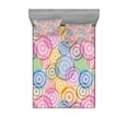 thumbnail image 1 of Ambesonne Modern Fitted Sheet & Pillow Sham Set, Geometric Circles Rounds, Queen, Multicolor, 1 of 2