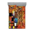 thumbnail image 1 of Ambesonne Modern Fitted Sheet & Pillow Sham Set, Geometric Image, Queen, Multicolor, 1 of 2