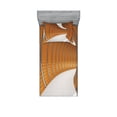 thumbnail image 1 of Ambesonne Modern Fitted Sheet & Pillow Sham Set, Geometric Long Tunnel, Twinxl, Orange Grey, 1 of 2