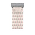 thumbnail image 1 of Ambesonne Modern Fitted Sheet & Pillow Sham Set, Hexagonal Shaped Lines, Twinxl, Multicolor, 1 of 2