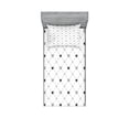 thumbnail image 1 of Ambesonne Modern Fitted Sheet & Pillow Sham Set, Kings Crown, Twin, Black White, 1 of 2