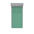 thumbnail image 1 of Ambesonne Modern Fitted Sheet & Pillow Sham Set, Ladybugs Tiny Stars, Twinxl, Teal Red Black, 1 of 2