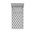 thumbnail image 1 of Ambesonne Modern Fitted Sheet & Pillow Sham Set, Minimal Pattern, Twin, Black White, 1 of 2