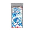 thumbnail image 1 of Ambesonne Modern Fitted Sheet & Pillow Sham Set, Rainy Clouds and Raindrops, Twinxl, Blue Pink Orange, 1 of 2