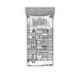 thumbnail image 1 of Ambesonne Modern Fitted Sheet & Pillow Sham Set, Sketchy Cartoon Drawing Art, Twinxl, White and Black, 1 of 2