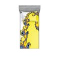 thumbnail image 1 of Ambesonne Modern Fitted Sheet & Pillow Sham Set, Trippy Seahorse Pattern, Twinxl, Earth Yellow Blue, 1 of 2