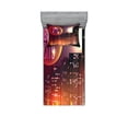 thumbnail image 1 of Ambesonne Modern Fitted Sheet & Pillow Sham Set, Urban City Night Skyline, Twin, Multicolor, 1 of 2