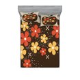 thumbnail image 1 of Ambesonne Modern Fitted Sheet & Pillow Sham Set, Vector Big Apple, Full, Dark Brown Marigold, 1 of 2