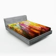thumbnail image 1 of Ambesonne Modern Fitted Sheet, Rainbow Colored Image, Full Size, Multicolor, 1 of 2