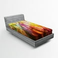 thumbnail image 1 of Ambesonne Modern Fitted Sheet, Rainbow Colored Image, Twin Size, Multicolor, 1 of 2