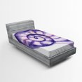 thumbnail image 1 of Ambesonne Modern Fitted Sheet, Sea Ocean Marine, Twin XL Size, Purple and White, 1 of 2