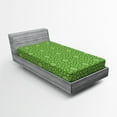 thumbnail image 1 of Ambesonne Modern Fitted Sheet, Stars Geometric Shapes, Twin Size, Lime Green, 1 of 2