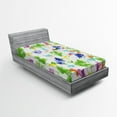thumbnail image 1 of Ambesonne Modern Fitted Sheet, Vivid Ornaments, Twin Size, Multicolor, 1 of 2