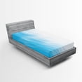 thumbnail image 1 of Ambesonne Modern Fitted Sheet, Waves Cloudy Sky, Twin Size, Blue White, 1 of 3