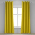 thumbnail image 1 of Ambesonne Modern Grommet Curtain, Abstract Ivy Leaf Buds, 50" x 108", Yellow, 1 of 6