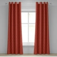 thumbnail image 1 of Ambesonne Modern Grommet Curtain, Bold Line Flowers, 50" x 72", Scarlet and Maroon, 1 of 6