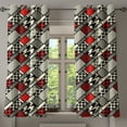 thumbnail image 1 of Ambesonne Modern Grommet Curtain, Minimalist Design, 50" x 54", White Black Red, 1 of 6