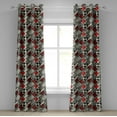 thumbnail image 1 of Ambesonne Modern Grommet Curtain, Minimalist Design, 50" x 84", White Black Red, 1 of 6