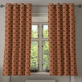 thumbnail image 1 of Ambesonne Modern Grommet Curtain, Retro Vintage Geometric, 50" x 63", Dark Orange Burgundy, 1 of 6