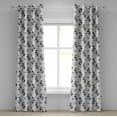 thumbnail image 1 of Ambesonne Modern Grommet Curtain, Sketchy Lines Stripes, 50" x 120", Charcoal Grey, 1 of 6