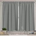thumbnail image 1 of Ambesonne Modern Kitchen Curtains, Circles Grunge Graffiti, 55"x39", Black and White, 1 of 2