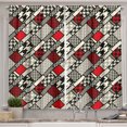 thumbnail image 1 of Ambesonne Modern Kitchen Curtains, Minimalist Design, 55"x39", White Black Red, 1 of 3