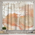 thumbnail image 1 of Ambesonne Modern Kitchen Curtains, Peachy Watercolor Marbling, 55"x24", Dark Peach Tan and White, 1 of 1