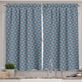 thumbnail image 1 of Ambesonne Modern Kitchen Curtains, Squares Multicolored Plot, 55"x24", Peacock Green and Royal Blue, 1 of 3