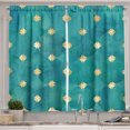 thumbnail image 1 of Ambesonne Modern Kitchen Curtains, Watercolor Style Teal Ovals, 55"x39", Teal Ecru Sand Brown, 1 of 3