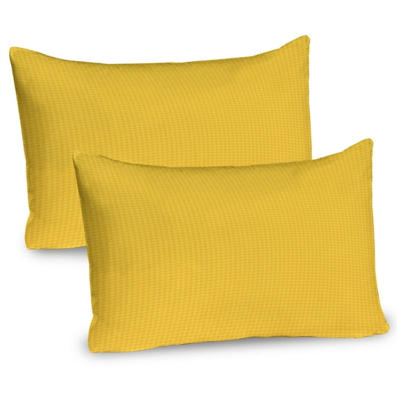 Ambesonne Modern Pillow Sham 2 Pack, Classic Summer Tone Abstract, 36"x20", Earth Yellow Mustard