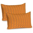 thumbnail image 1 of Ambesonne Modern Pillow Sham 2 Pack, Creative Triangles on Orange, 36"x20", Sea Green Vermilion, 1 of 3