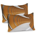 thumbnail image 1 of Ambesonne Modern Pillow Sham 2 Pack, Geometric Long Tunnel, 36"x20", Orange Grey, 1 of 3
