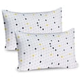 thumbnail image 1 of Ambesonne Modern Pillow Sham 2 Pack, Polka Dots Geometric, 30"x20", Yellow White Grey, 1 of 3