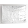 thumbnail image 1 of Ambesonne Modern Pillow Sham, Big Little Pop Art Dots, 26" X 20", Black White, 1 of 2
