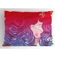 thumbnail image 1 of Ambesonne Modern Pillow Sham, Little Mermaid Face Hair, 26" X 20", Red Violet Cream, 1 of 2