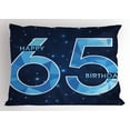 thumbnail image 1 of Ambesonne Modern Pillow Sham, Numbers, 26" X 20", Dark Blue Pale Blue, 1 of 2