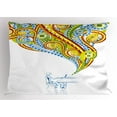 thumbnail image 1 of Ambesonne Modern Pillow Sham, Pianist Swirls Colorful, 26" X 20", Multicolor, 1 of 2