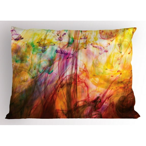 Ambesonne Modern Pillow Sham, Rainbow Colored Image, 26" X 20", Multicolor