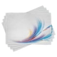 thumbnail image 1 of Ambesonne Modern Place Mats Set of 4, Rainbow Inspired Waves, Standard Size, Orange Purple, 1 of 6