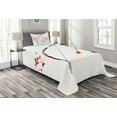 thumbnail image 1 of Ambesonne Modern Quilted Bedspread Set 2 Pcs, Abstract Bow and Arrow, Twin Size, Multicolor, 1 of 3